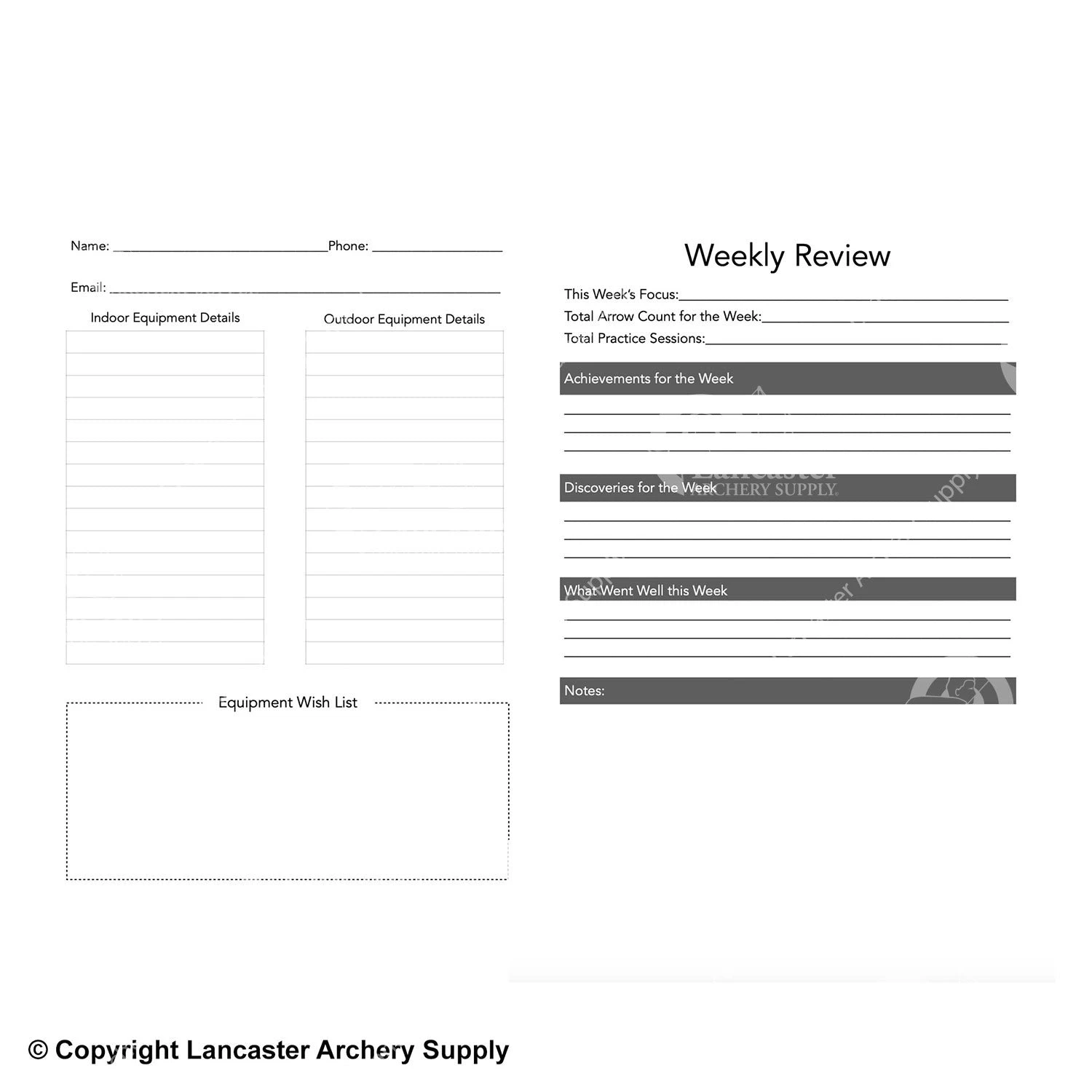 Jake Kaminski 2021 Kaminski Archery Performance Planner 4 Jake Kaminski 2021 Kaminski Archery Performance Planner - Image 2