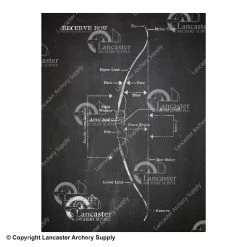 Lancaster Archery Supply Blackboard Recurve Print 18" X 24"