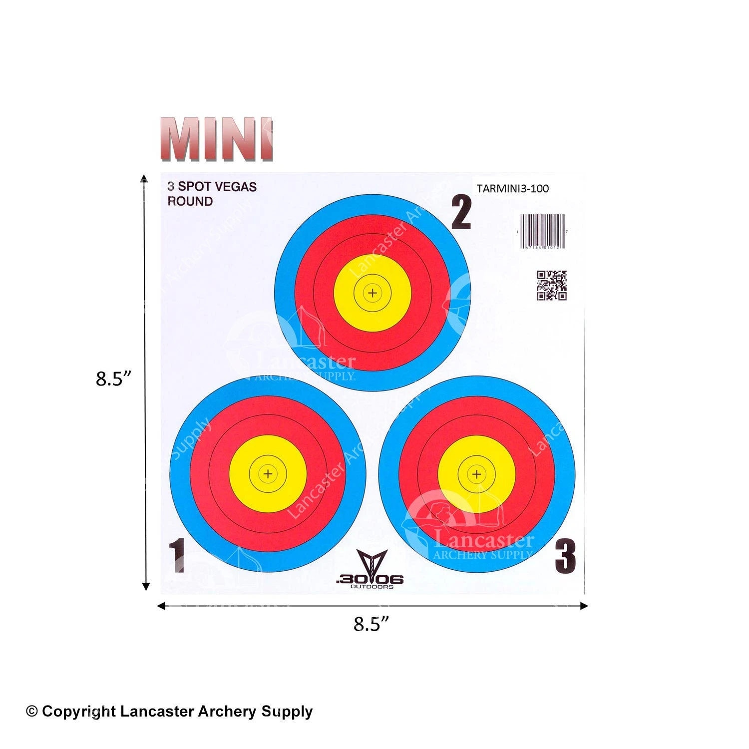 .30-06 Outdoors 30-06 Mini Archery Target Sets (3-Spot Vegas - 100ct.) 3 .30-06 Outdoors 30-06 Mini Archery Target Sets (3-Spot Vegas - 100ct.)
